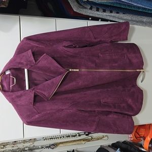 Beautiful Chicos orchid suede moto jacket